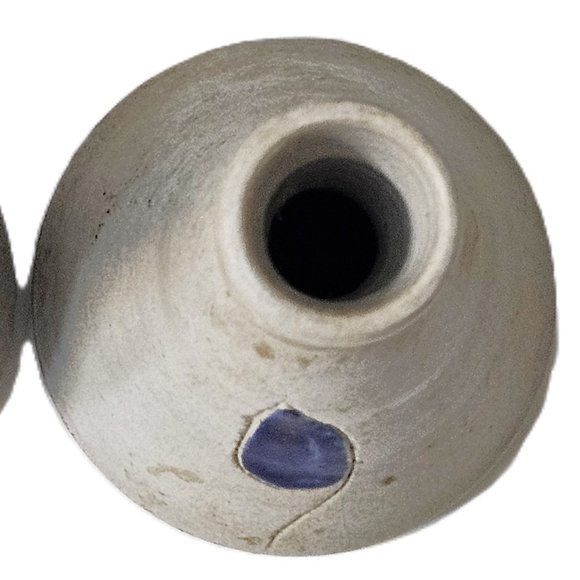 Vintage Williamsburg Pottery Blue Tulip Bud Vases - Mid 20th Century - Picture 3 of 6